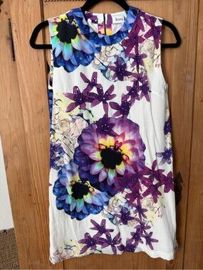 Kora Rae 100% Silk Floral Shift Dress